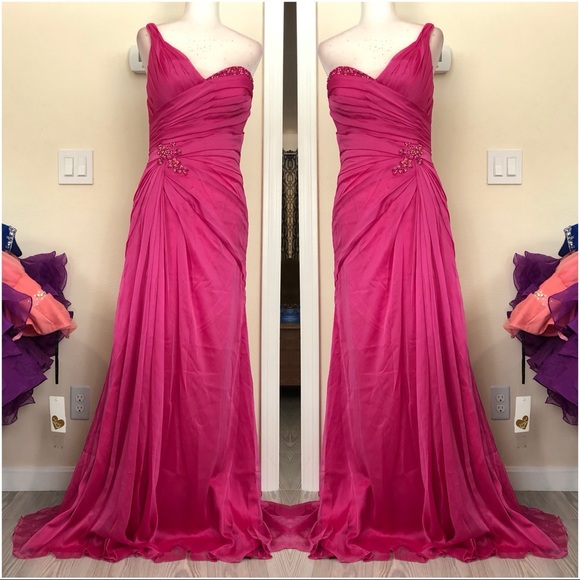 Enzoani Love 16 Dresses & Skirts - Fuchsia chiffon one shoulder